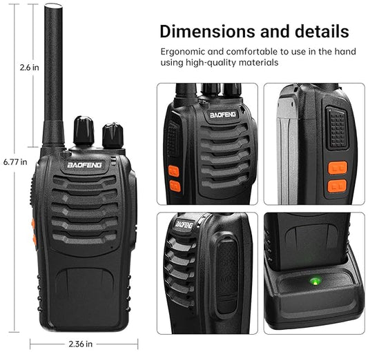 Daily Needs dual-purpose walkie-talkie wireless high power(2 pcs)