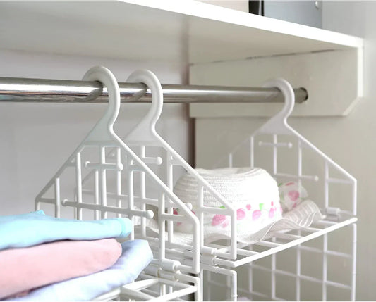 5 LAYER FOLDING CLOTHES STORAGE RACKS HANGING ORGANIZER