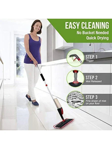 Stainless Steel Microfiber Floor Cleaning Spray Mop