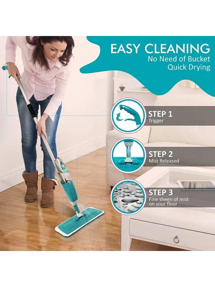 Stainless Steel Microfiber Floor Cleaning Spray Mop