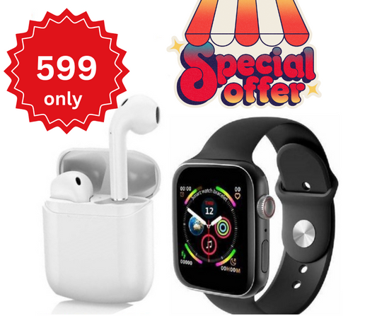 FitPro Smart Watch + I12 Earbuds Combo